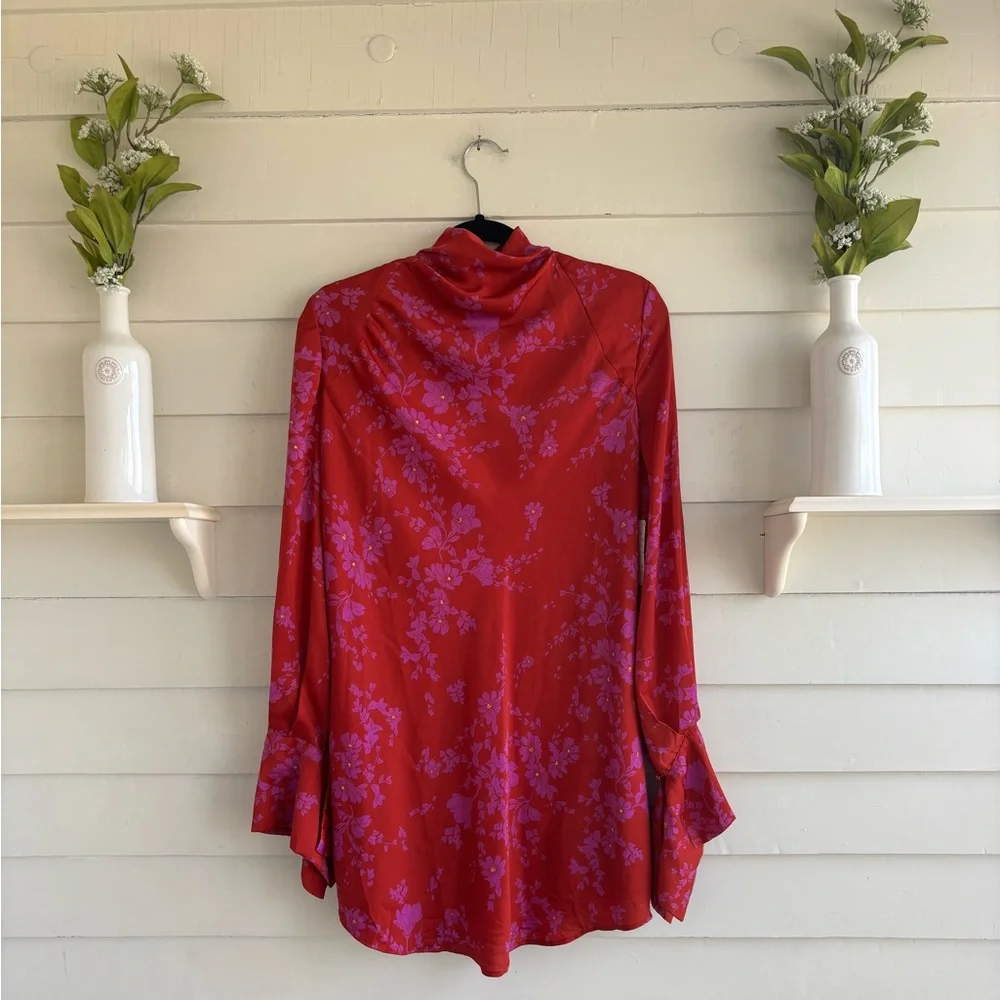 Free People Aries Romantic Combo Floral Mini Dress Size Medium NWT - Picture 3 of 15